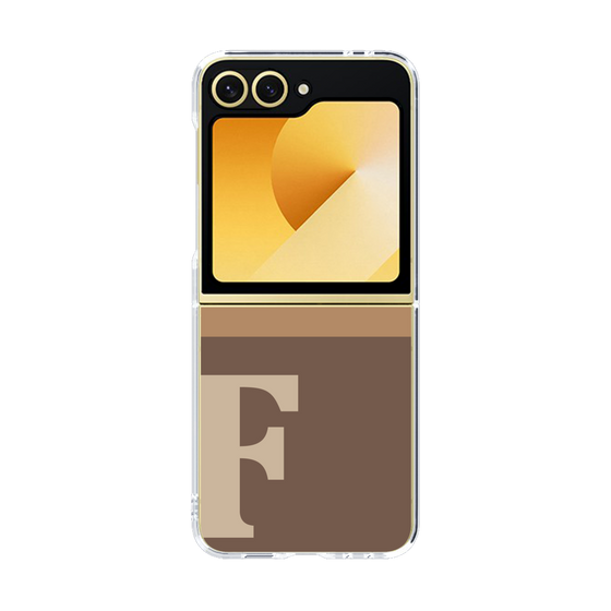 Clear Case［ オリジナル - initial two tone - F brown ］
