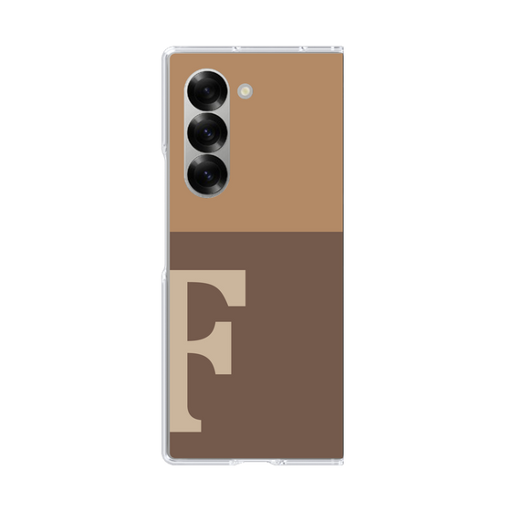 Clear Case［ オリジナル - initial two tone - F brown ］