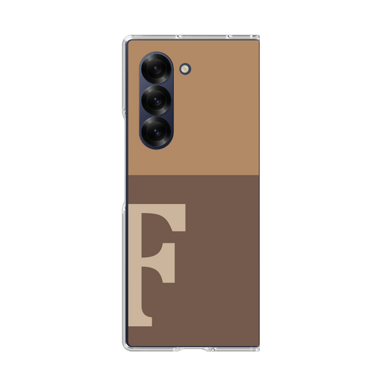 Clear Case［ オリジナル - initial two tone - F brown ］