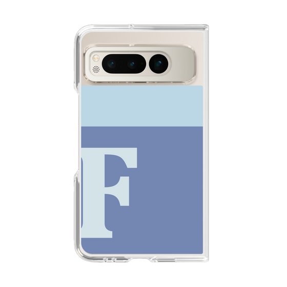 Clear Case［ Original - initial two tone - F blue ］