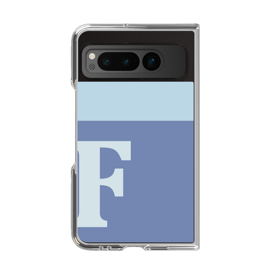Clear Case［ Original - initial two tone - F blue ］