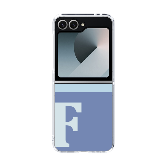 Clear Case［ オリジナル - initial two tone - F blue ］