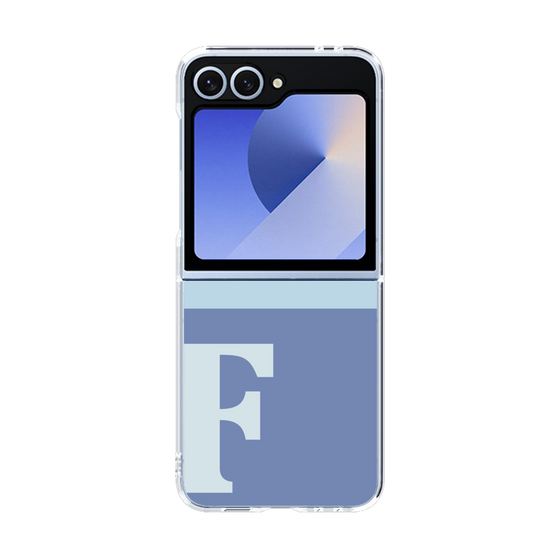 Clear Case［ オリジナル - initial two tone - F blue ］