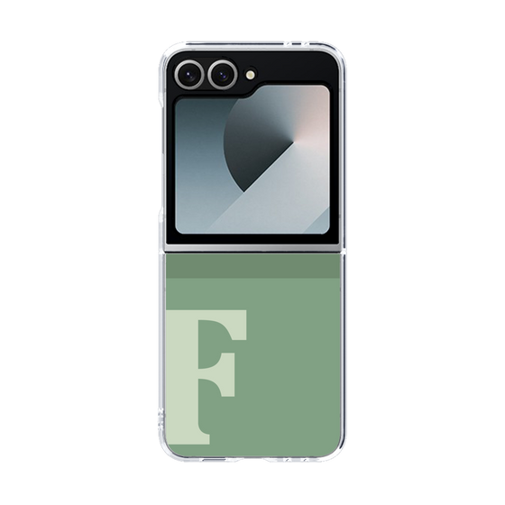 Clear Case［ オリジナル - initial two tone - F green ］