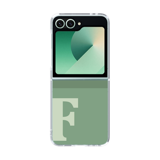 Clear Case［ オリジナル - initial two tone - F green ］
