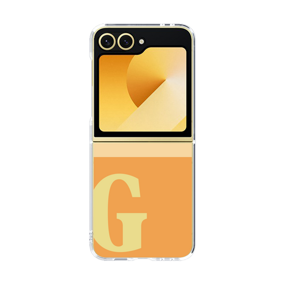 Clear Case［ オリジナル - initial two tone - G orange ］