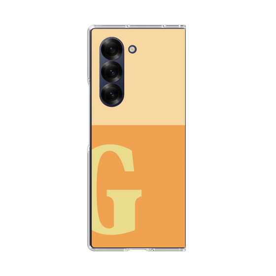 Clear Case［ オリジナル - initial two tone - G orange ］