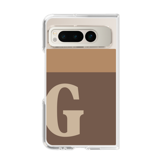 Clear Case［ Original - initial two tone - G brown ］