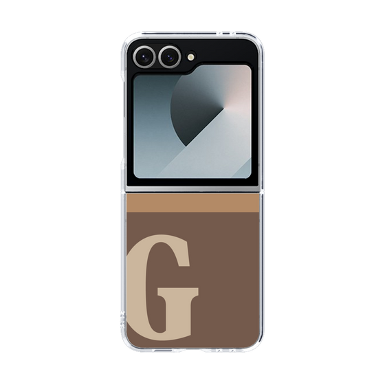 Clear Case［ オリジナル - initial two tone - G brown ］
