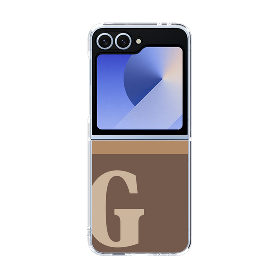 Clear Case［ オリジナル - initial two tone - G brown ］