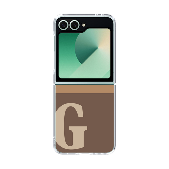 Clear Case［ オリジナル - initial two tone - G brown ］