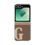 Clear Case［ オリジナル - initial two tone - G brown ］