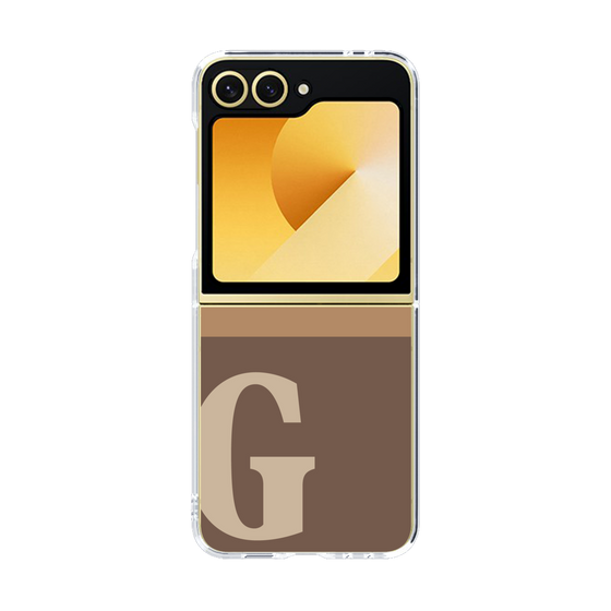 Clear Case［ オリジナル - initial two tone - G brown ］