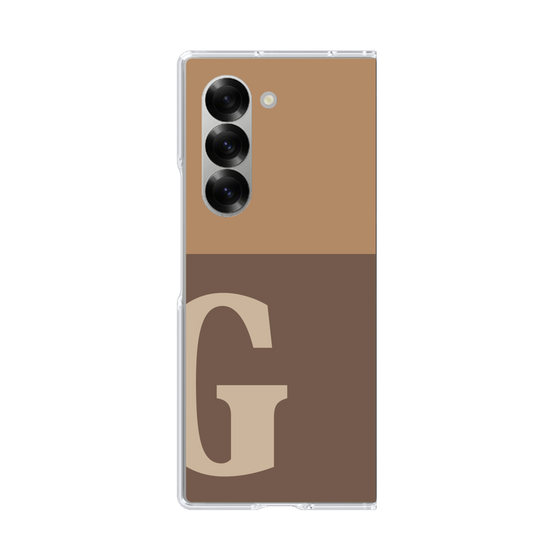 Clear Case［ オリジナル - initial two tone - G brown ］