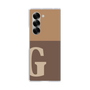 Clear Case［ オリジナル - initial two tone - G brown ］