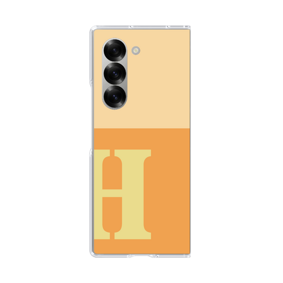 Clear Case［ オリジナル - initial two tone - H orange ］