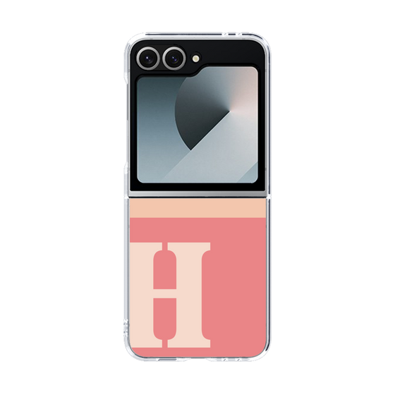 Clear Case［ オリジナル - initial two tone - H pink ］