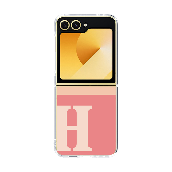 Clear Case［ オリジナル - initial two tone - H pink ］