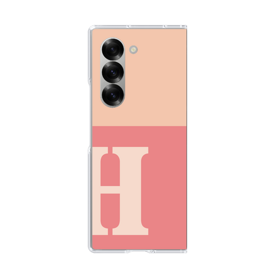 Clear Case［ オリジナル - initial two tone - H pink ］