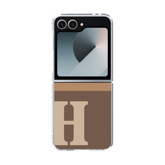 Clear Case［ オリジナル - initial two tone - H brown ］