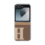 Clear Case［ オリジナル - initial two tone - H brown ］