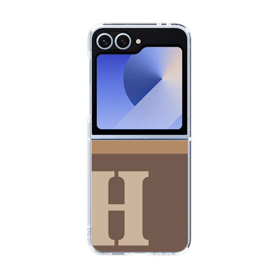 Clear Case［ オリジナル - initial two tone - H brown ］