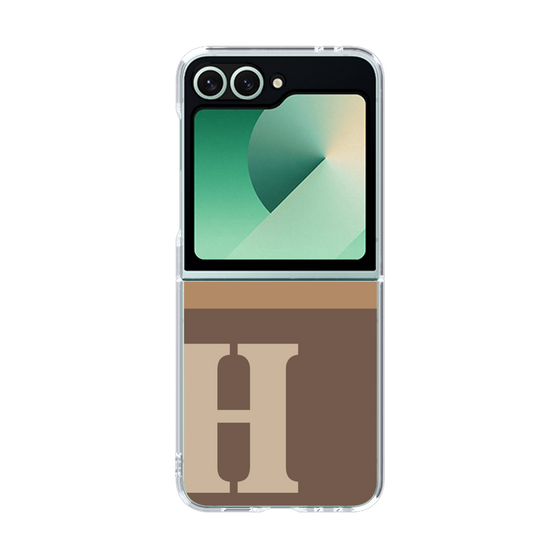 Clear Case［ オリジナル - initial two tone - H brown ］