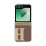 Clear Case［ オリジナル - initial two tone - H brown ］