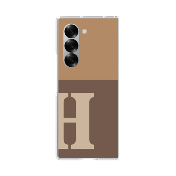 Clear Case［ オリジナル - initial two tone - H brown ］