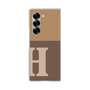 Clear Case［ オリジナル - initial two tone - H brown ］
