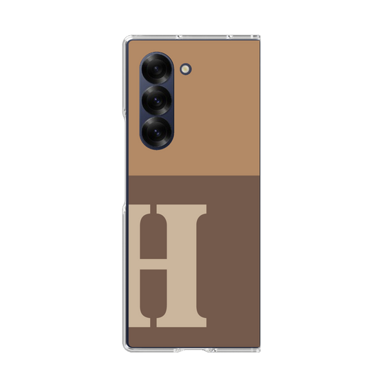 Clear Case［ オリジナル - initial two tone - H brown ］