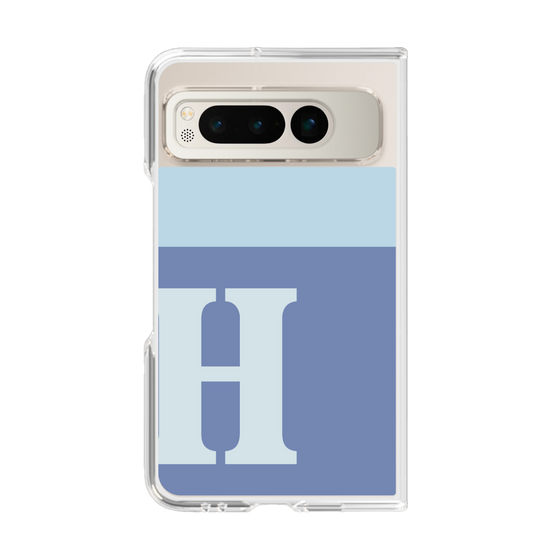 Clear Case［ Original - initial two tone - H blue ］
