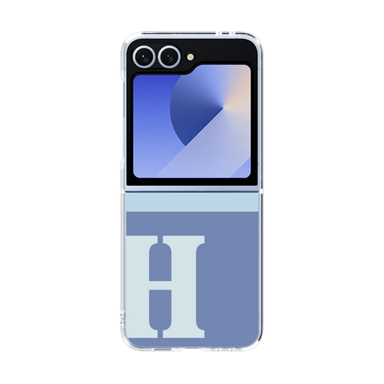 Clear Case［ オリジナル - initial two tone - H blue ］