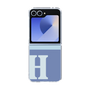 Clear Case［ オリジナル - initial two tone - H blue ］