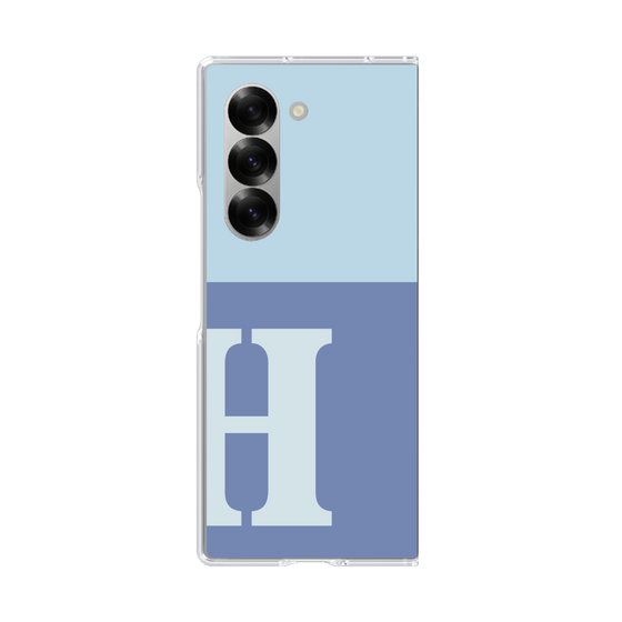 Clear Case［ オリジナル - initial two tone - H blue ］