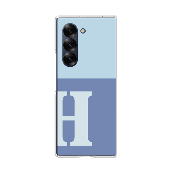 Clear Case［ オリジナル - initial two tone - H blue ］