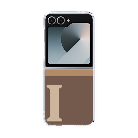 Clear Case［ オリジナル - initial two tone - I brown ］