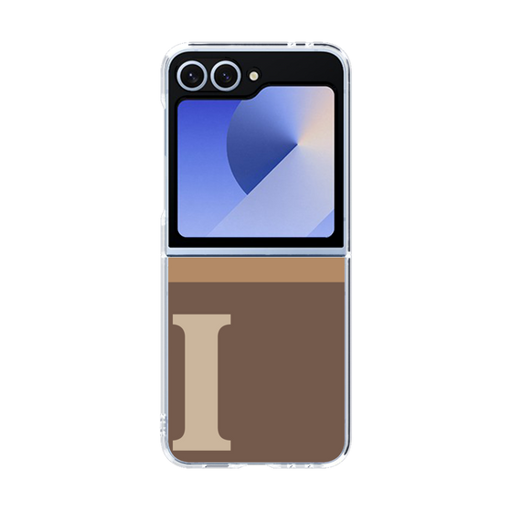 Clear Case［ オリジナル - initial two tone - I brown ］