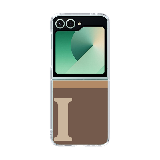 Clear Case［ オリジナル - initial two tone - I brown ］