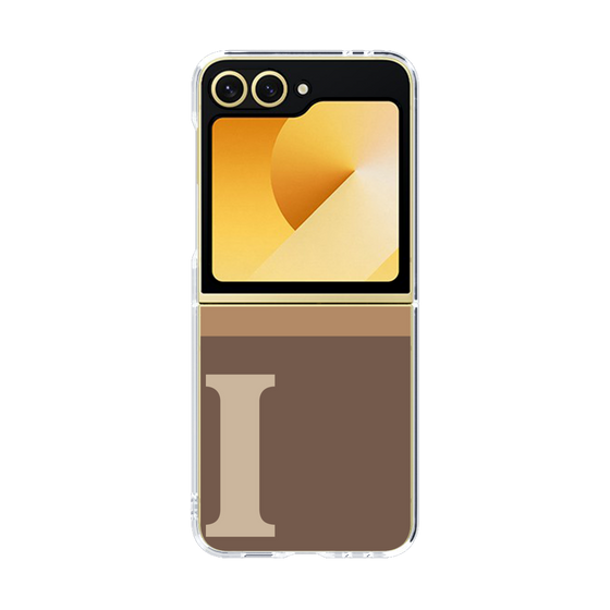 Clear Case［ オリジナル - initial two tone - I brown ］