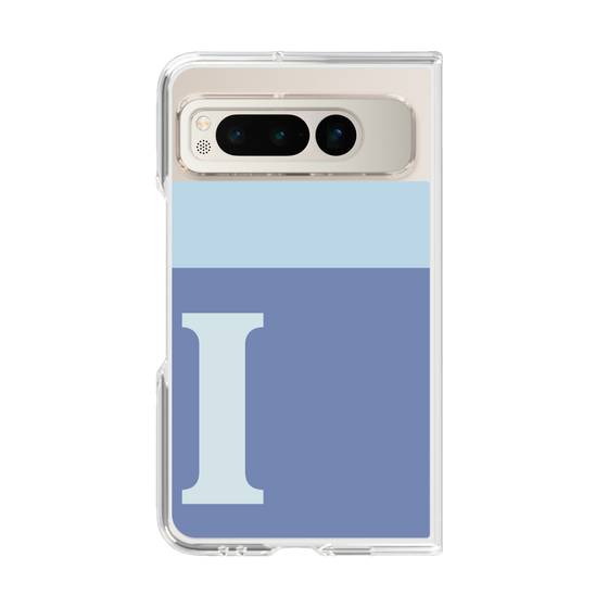 Clear Case［ Original - initial two tone - I blue ］