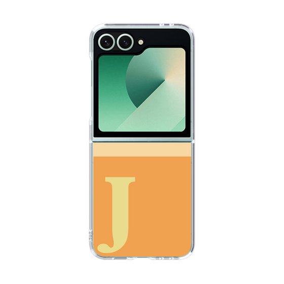 Clear Case［ オリジナル - initial two tone - J orange ］
