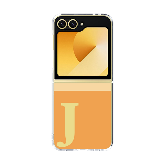 Clear Case［ オリジナル - initial two tone - J orange ］