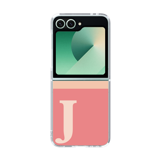 Clear Case［ オリジナル - initial two tone - J pink ］
