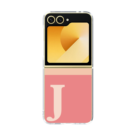 Clear Case［ オリジナル - initial two tone - J pink ］