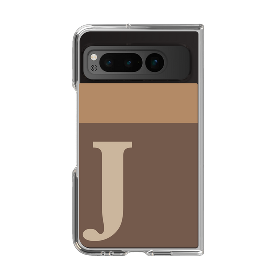 Clear Case［ Original - initial two tone - J brown ］