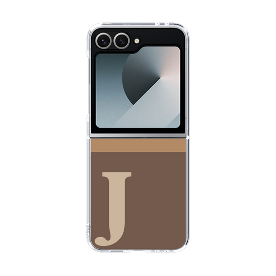 Clear Case［ オリジナル - initial two tone - J brown ］