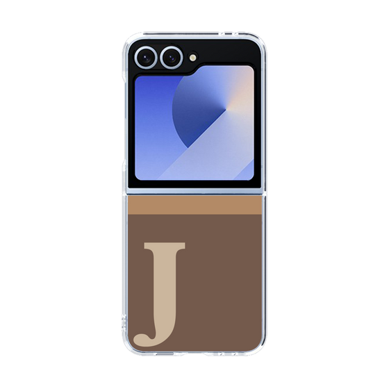 Clear Case［ オリジナル - initial two tone - J brown ］