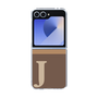 Clear Case［ オリジナル - initial two tone - J brown ］
