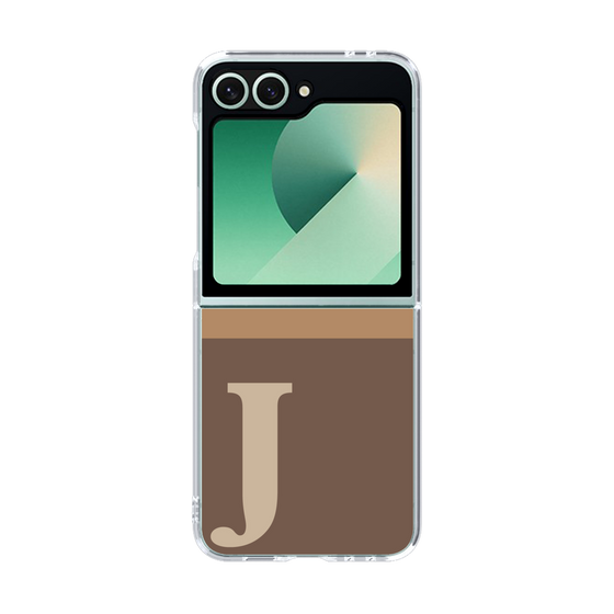 Clear Case［ オリジナル - initial two tone - J brown ］